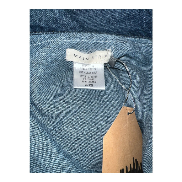 Main Strip Women's Denim Jacket - Size M - Blue & Pink M - Picture 6 of 6